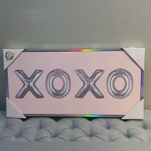 NEW COLLEEN KARIS DESIGNS XOXO Mylar Balloon Mon Iridescent Framed Wall Art.